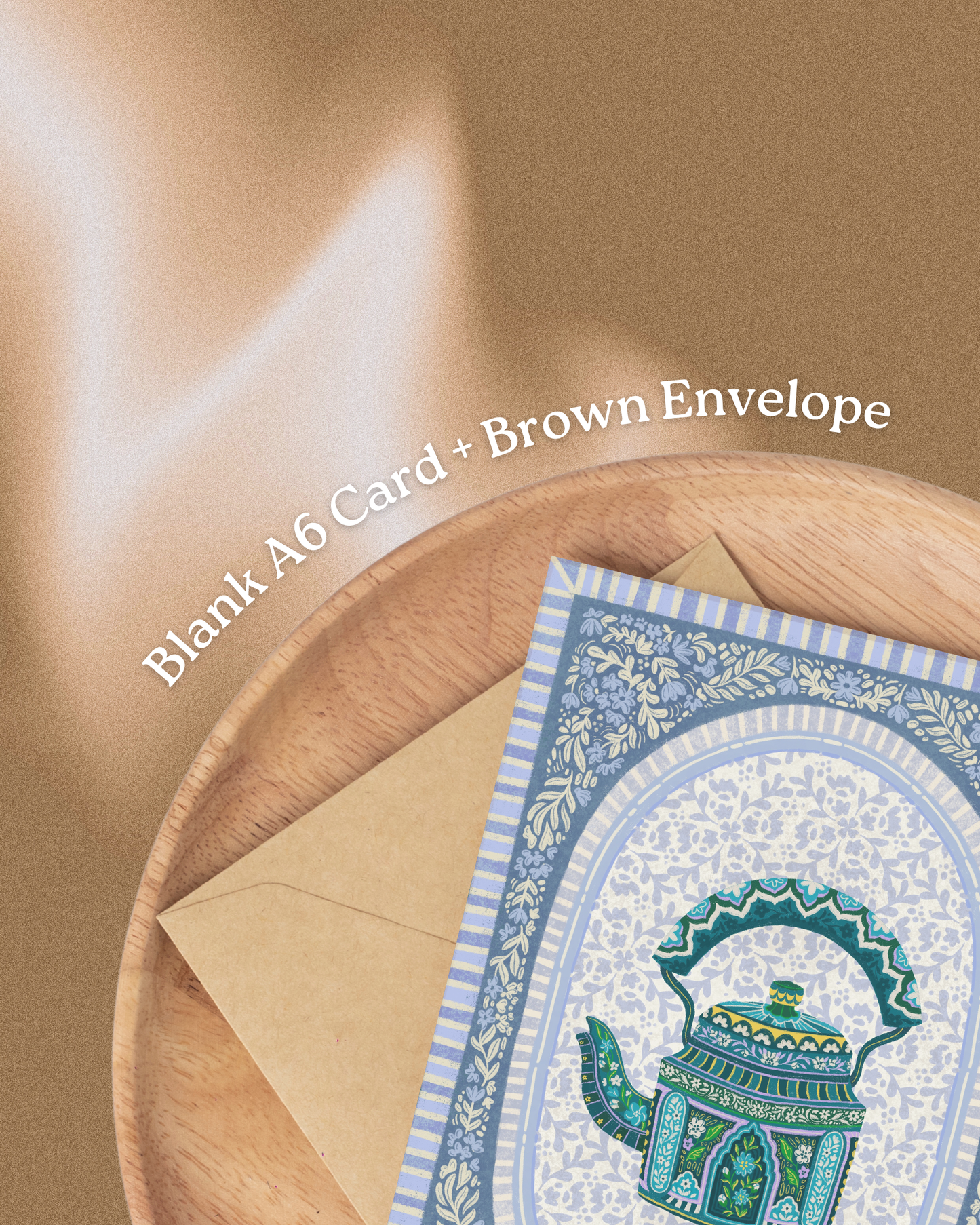 'Bengal Brew' A6 Greeting Card + Envelope